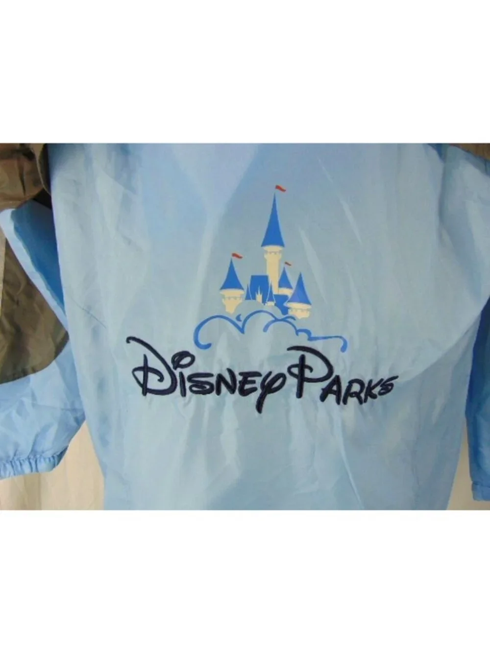 Disney Parks Mens Blue Gray Packable Jacket Size M Pullover Windbreaker Walt - Picture 8 of 14